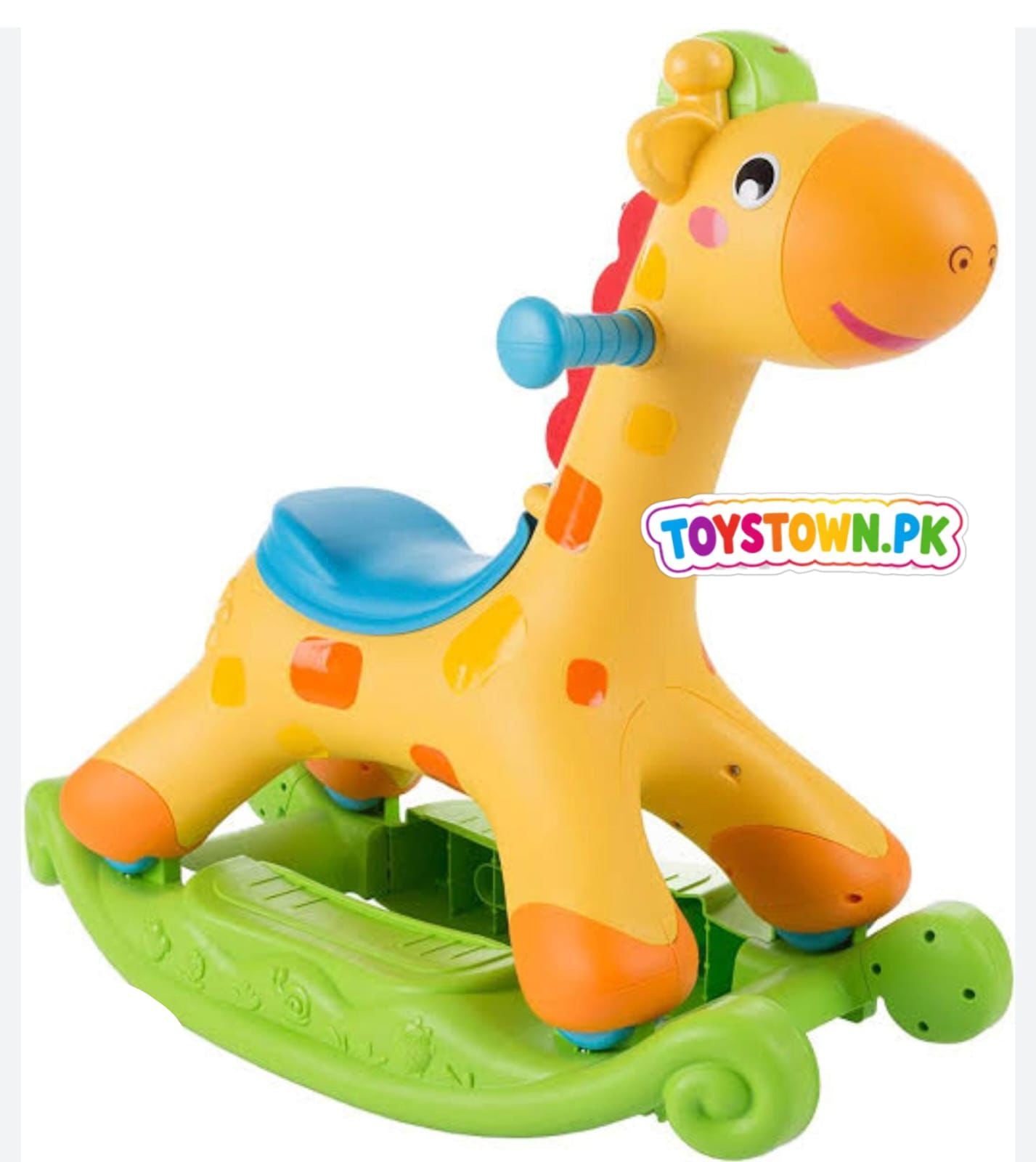 Kids Giraffe Rocking Horse Ride-On Toy โ Cute Baby Rocker with Music & Fun