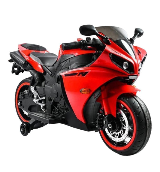 Red Heavy Electric Ride-On Bike for Kids – Battery Powered Sports Motorcycle
