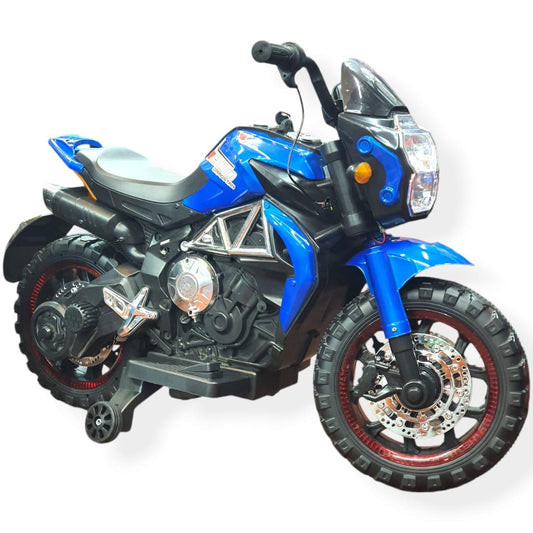 Blue Electric Motorcycle for Kids – Battery Powered Ride-On Sports Bike