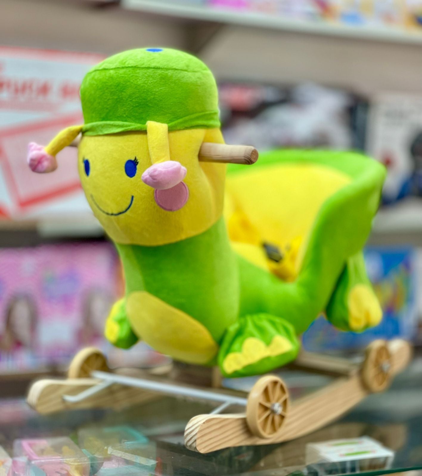 Cute Caterpillar Rocking Ride-On Toy for Kids – Soft Plush Baby Rocker